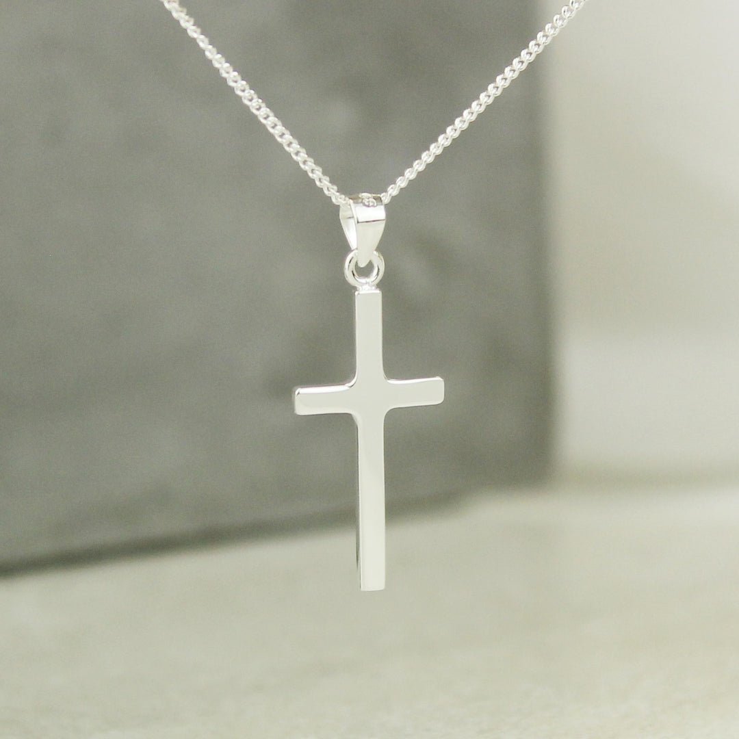 Personalised Floral Sentiment Cross Necklace and Box, The Personal Shop, personalised gifts