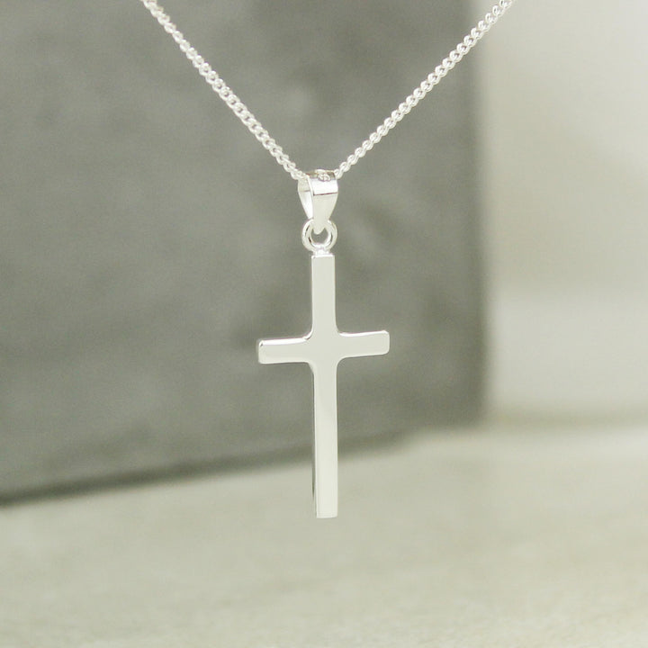 Personalised Floral Sentiment Cross Necklace and Box, The Personal Shop, personalised gifts