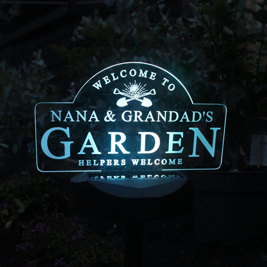 Personalised Garden Sign Outdoor Solar Light - alternative view