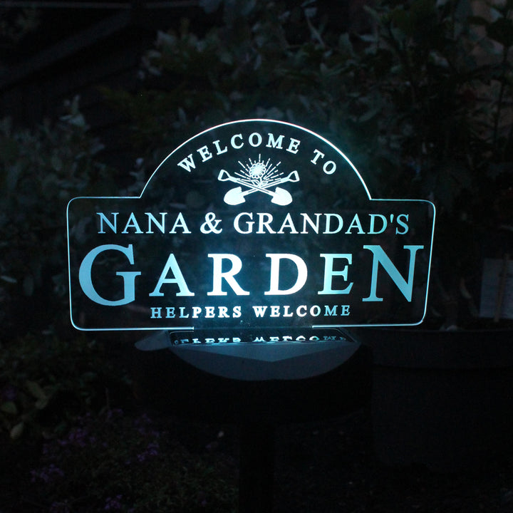 Personalised Garden Sign Outdoor Solar Light - alternative view