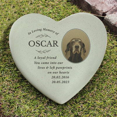 Personalised In Loving Memory Photo Upload Memorial Resin Heart