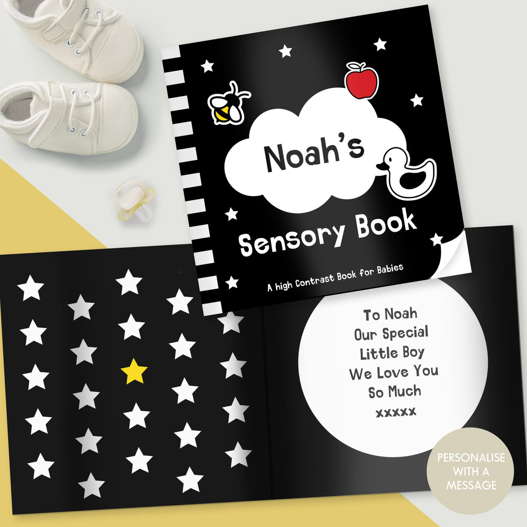 Personalised High Contrast Black and White Baby Book - alternative view