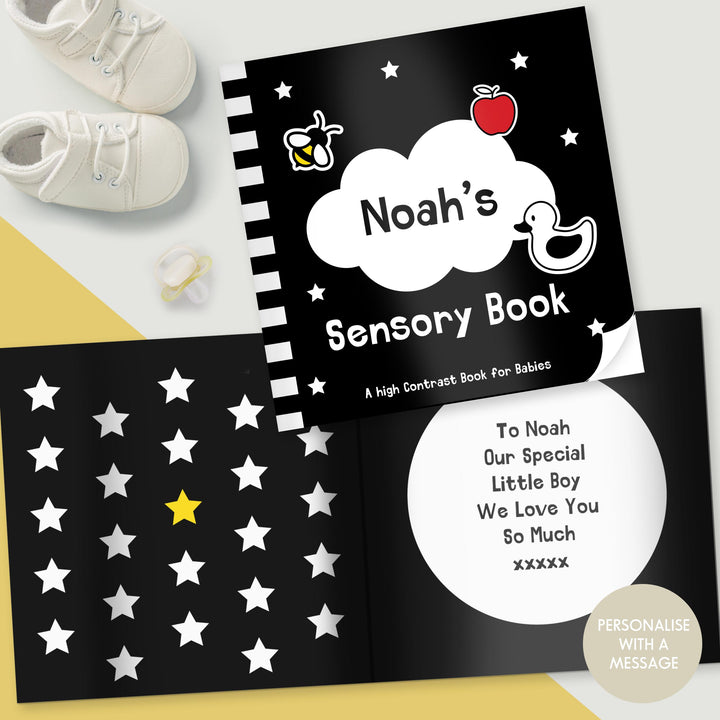 Personalised High Contrast Black and White Baby Book - alternative view