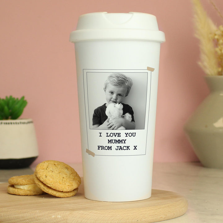 Personalised Photo Upload Travel Mug – alternative view