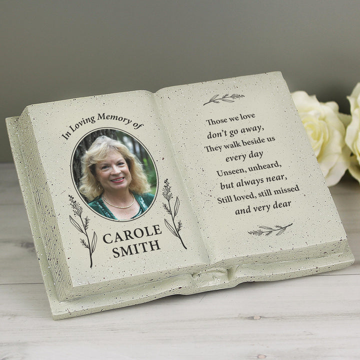 Personalised Botanical Memorial Photo Upload Resin Book – alternative view