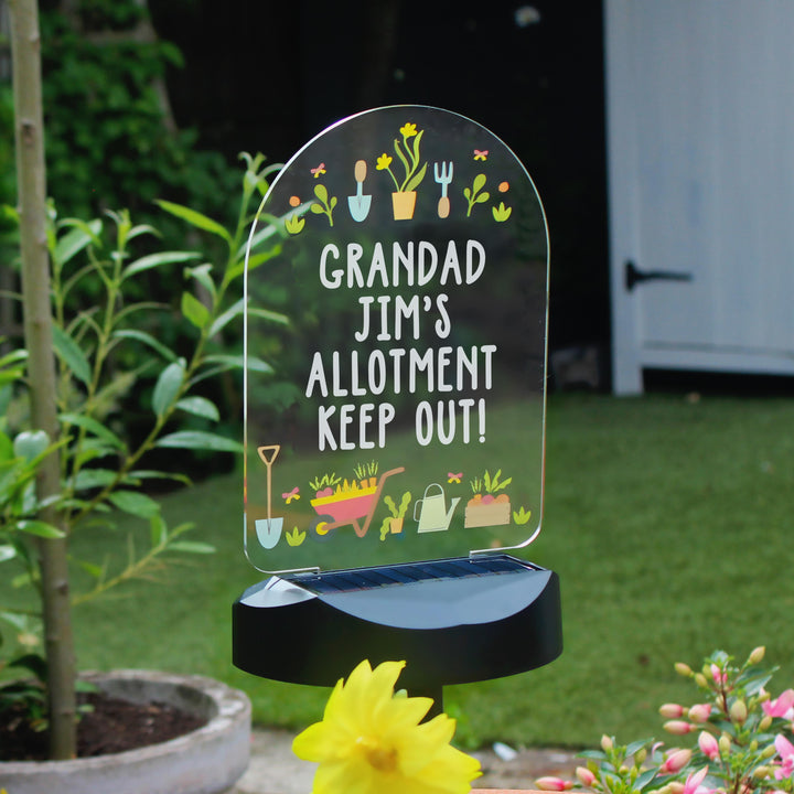 Personalised Vegetable Patch Outdoor Solar Light, The Personal Shop, personalised gifts