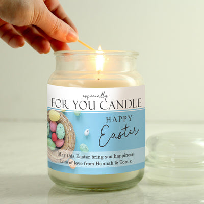 Personalised Especially For You Happy Easter Large Scented Jar Candle