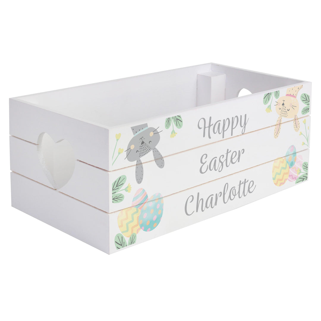 Personalised Easter White Wooden Crate – alternative view