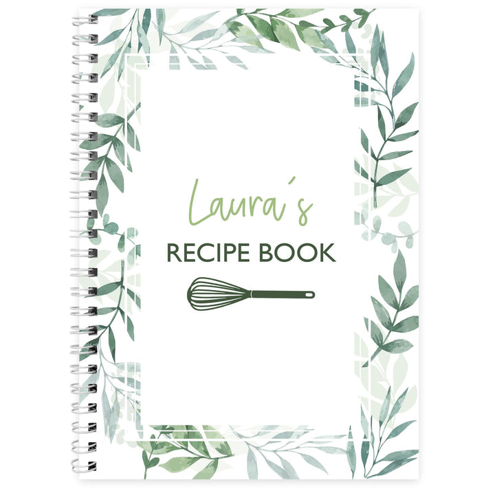 Personalised Botanical A4 Recipe Book Journal – alternative view