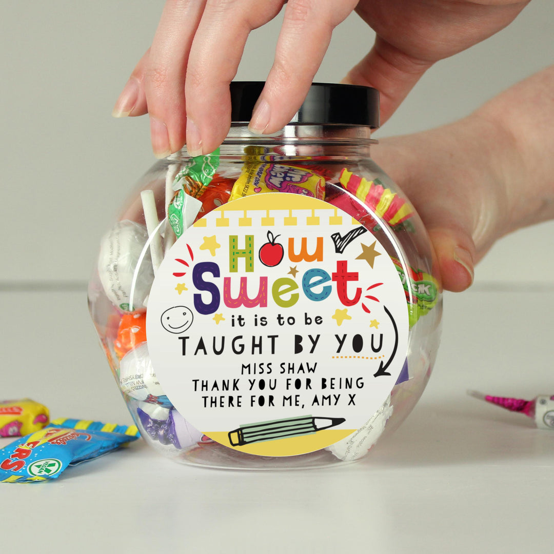 Personalised Shape Little Minds Sweet Jar – alternative view