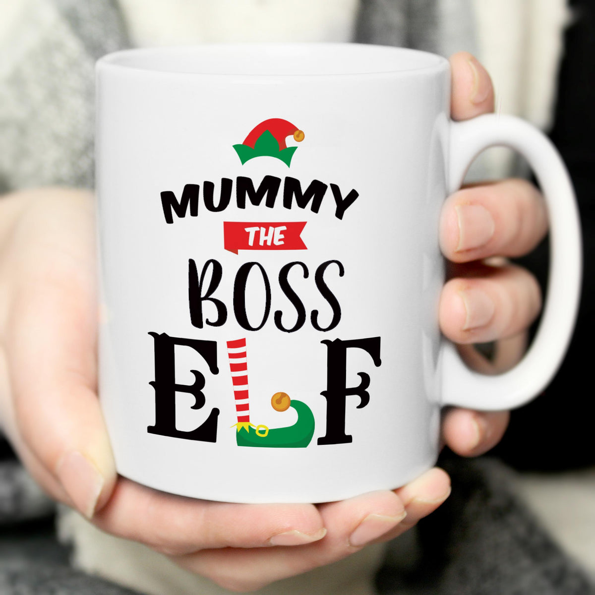 Personalised Elf Christmas Mug – alternative view