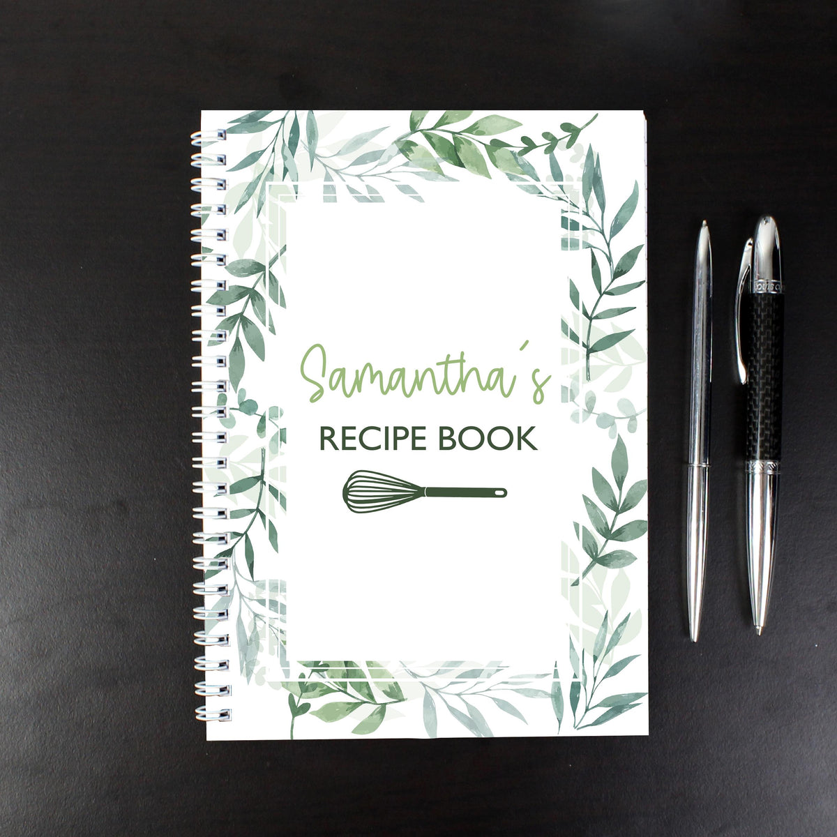 Personalised Botanical A4 Recipe Book Journal