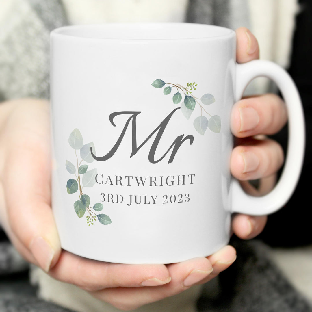 Personalised Botanical Mr Mug – alternative view