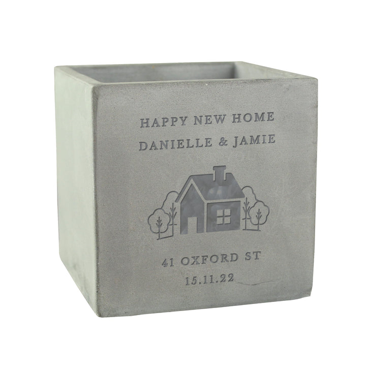 Personalised New Home Plant Pot – alternative view