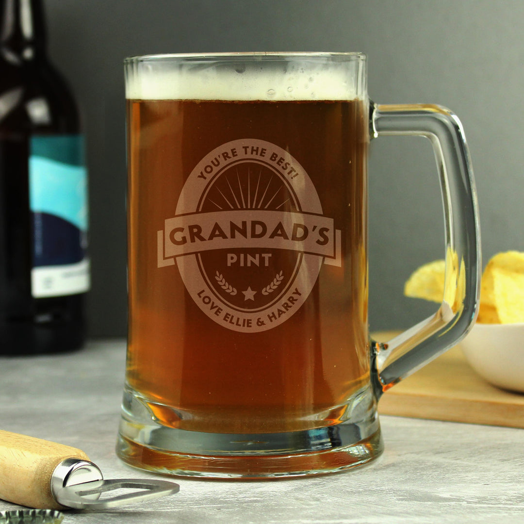Personalised Beer Label Pint Stern Tankard – alternative view