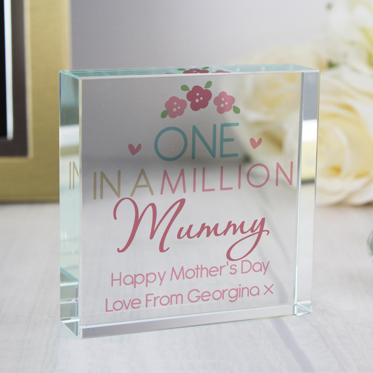 Personalised One in a Million Crystal Token, The Personal Shop, personalised gifts