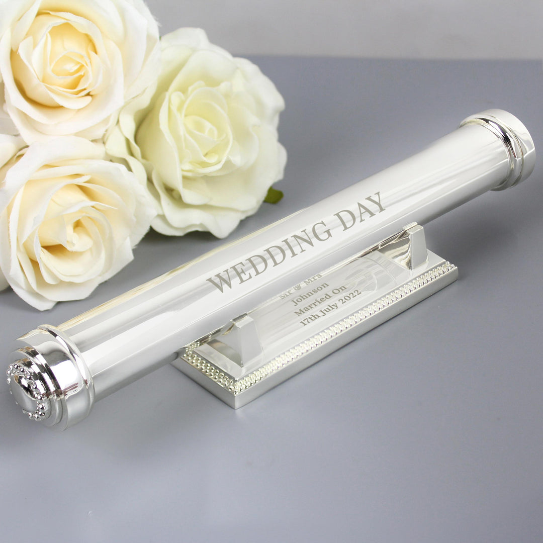 Personalised Silver Plated Certificate Holder – alternative view