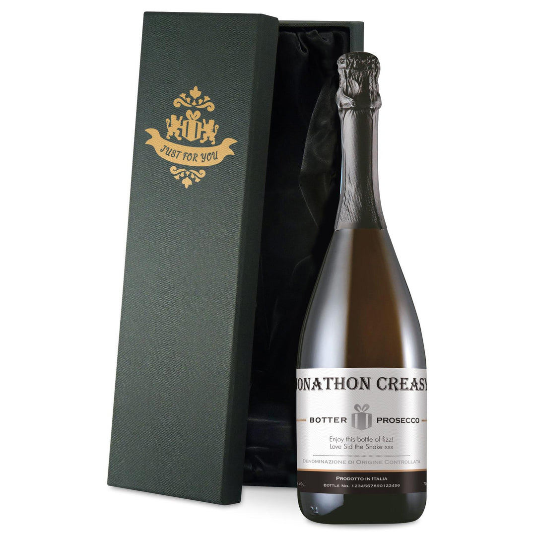 Personalised Contemporary Label Prosecco – alternative view