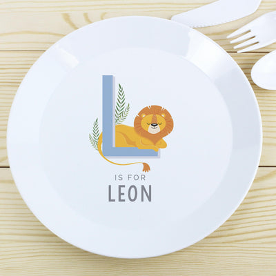 Personalised Animal Alphabet Plastic Plate