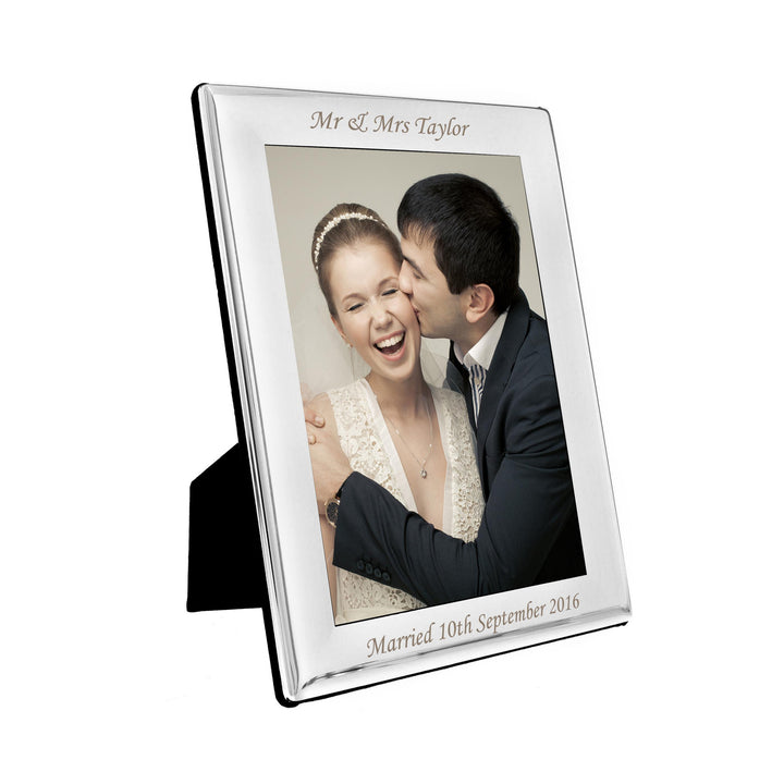 Personalised Silver Plated 6x4 Photo Frame – alternative view