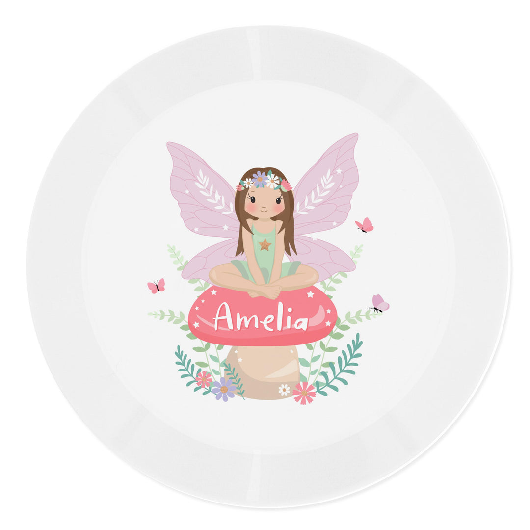 Personalised Toadstool Fairy Plastic Plate – alternative view
