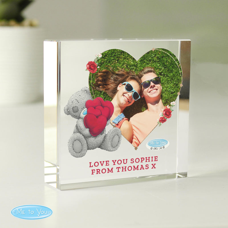 Personalised Me To You Valentines Photo Upload Glass Token