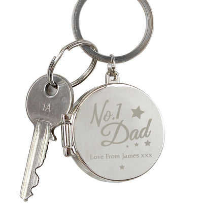 Personalised No.1 Dad Photo Keyring