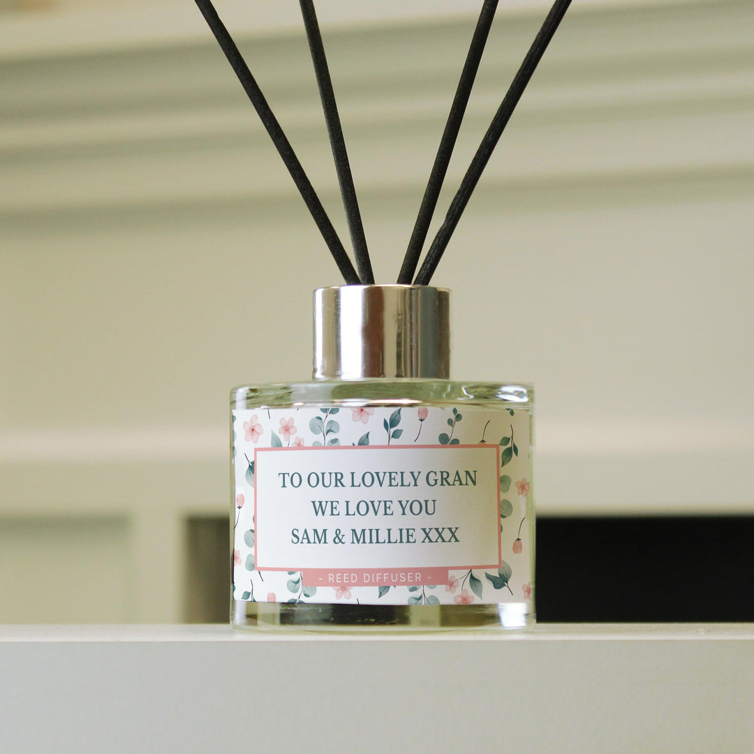 Personalised Floral Reed Diffuser - alternative view