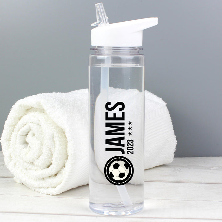 Personalised Football Badge Water Bottle – alternative view