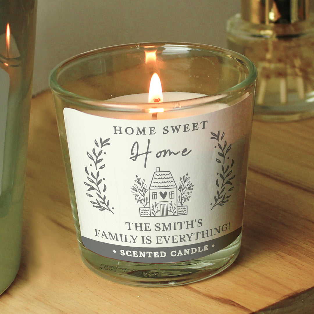 Personalised HOME Scented Jar Candle - alternative view