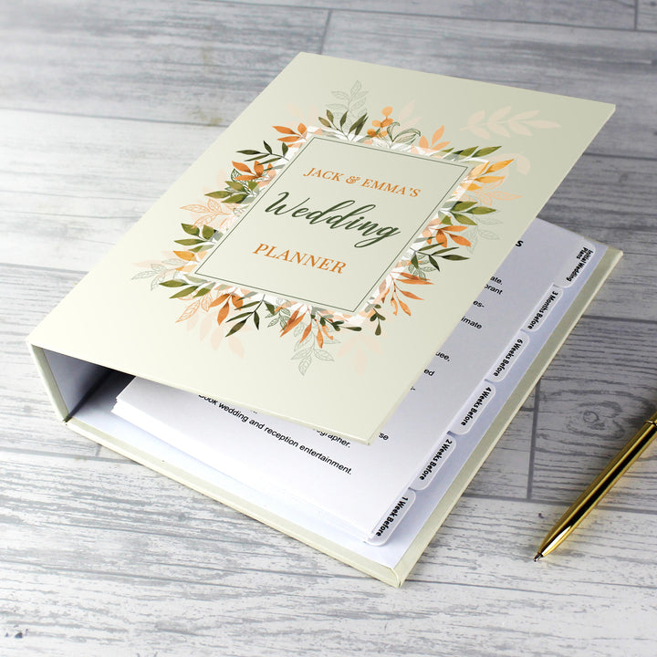 Personalised Autumnal Wedding Planner, The Personal Shop, personalised gifts