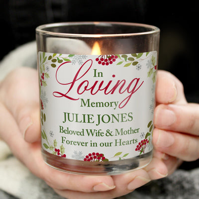 Personalised In Loving Memory Jar Candle