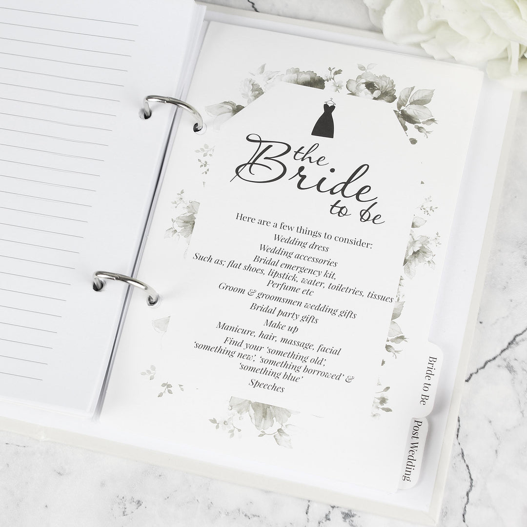 Personalised Floral Watercolour Wedding Planner – alternative view