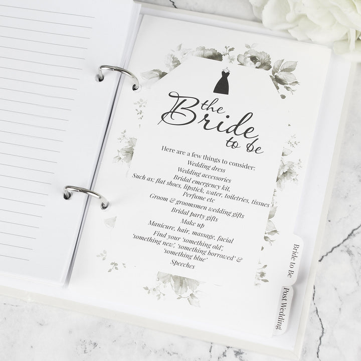 Personalised Floral Watercolour Wedding Planner – alternative view