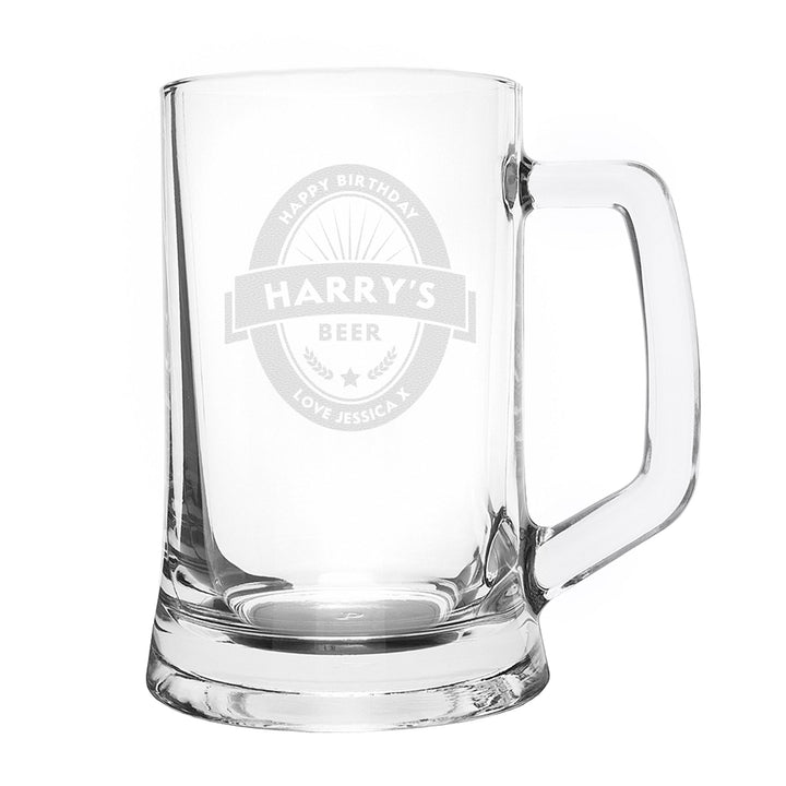 Personalised Beer Label Pint Stern Tankard – alternative view