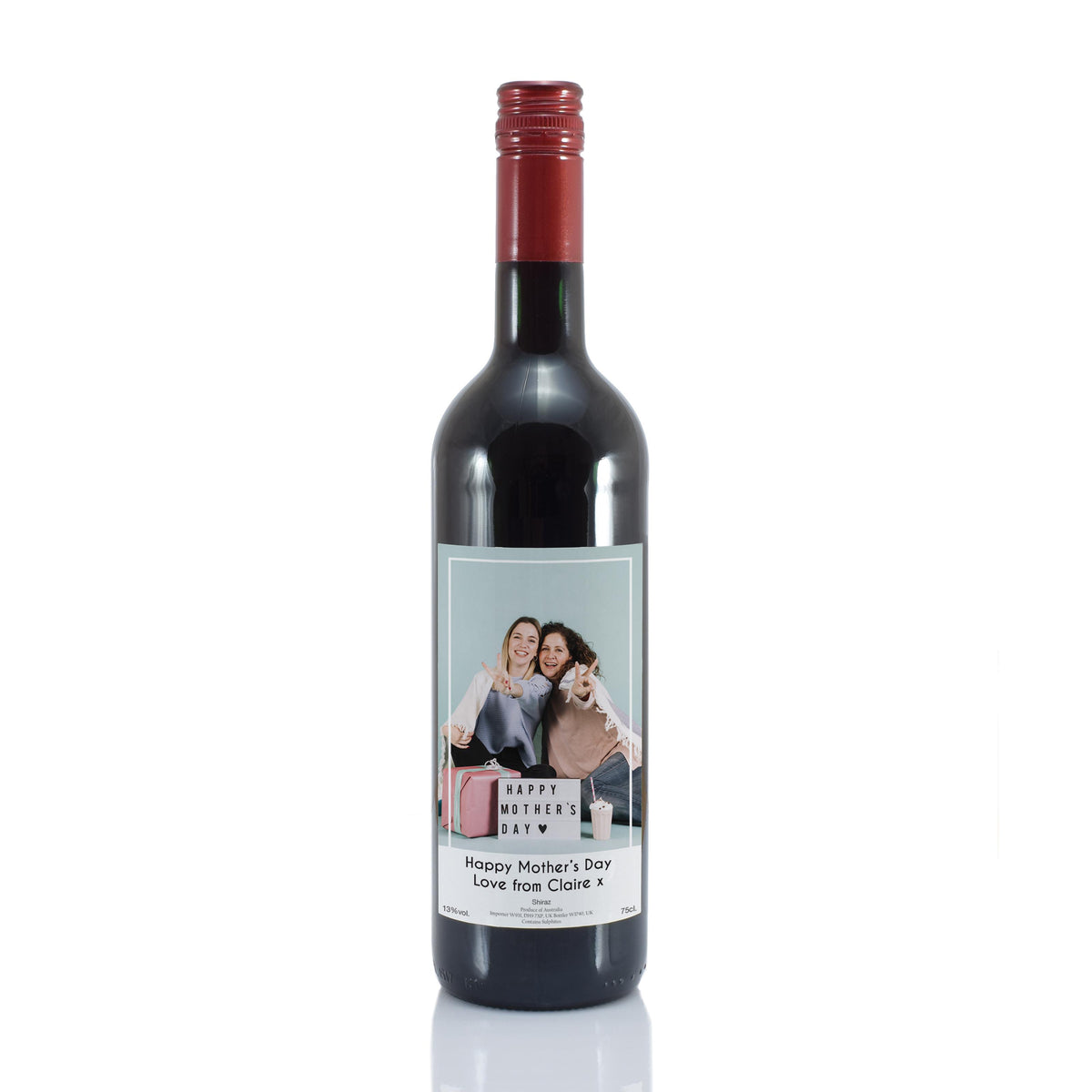 Personalised Photo Upload Red Wine, The Personal Shop, personalised gifts
