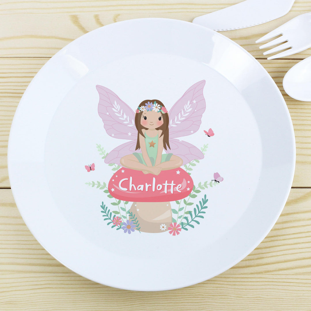 Personalised Toadstool Fairy Plastic Plate – alternative view