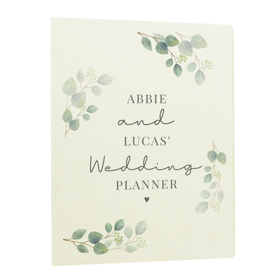 Personalised Botanical Free Text Wedding Planner