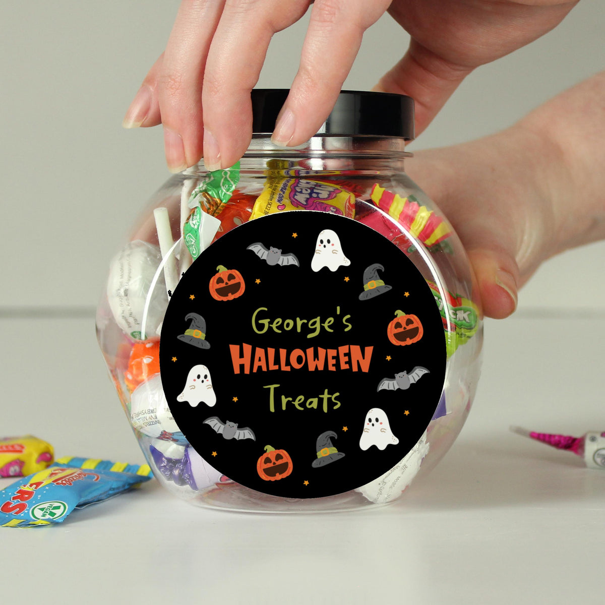 Personalised Halloween Sweets Jar – alternative view