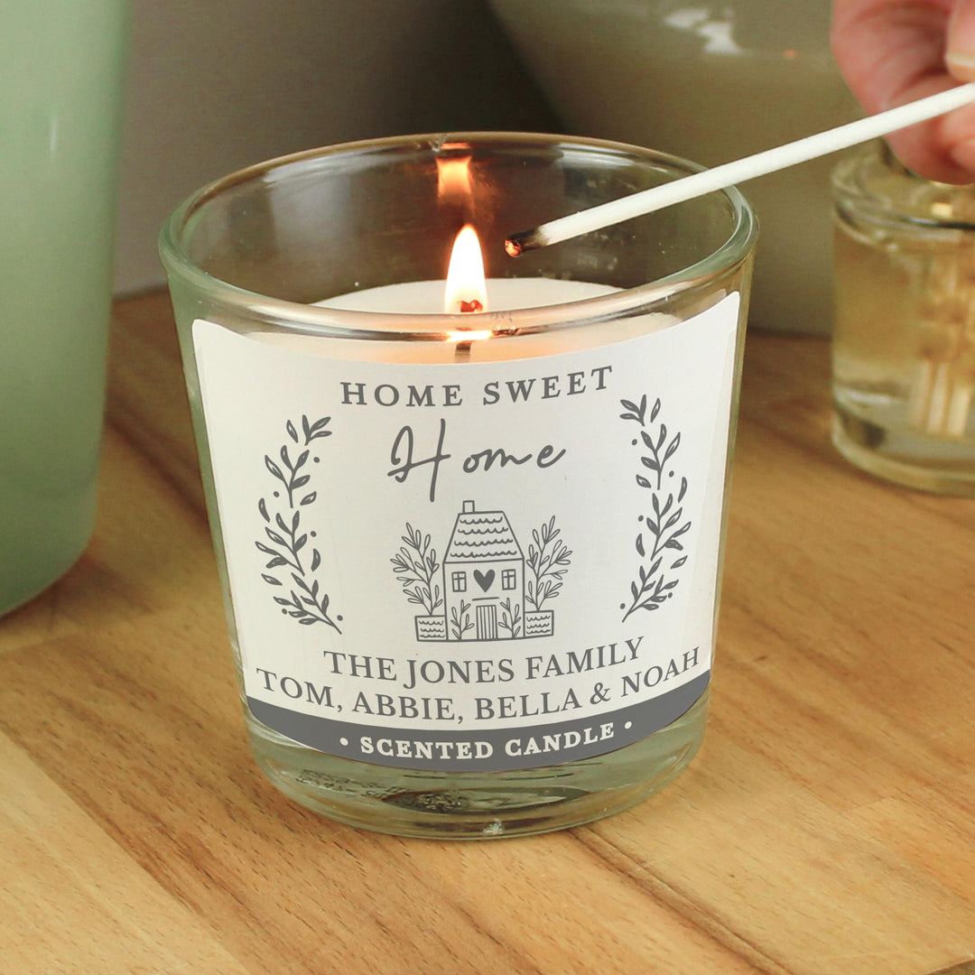 Personalised HOME Scented Jar Candle - alternative view