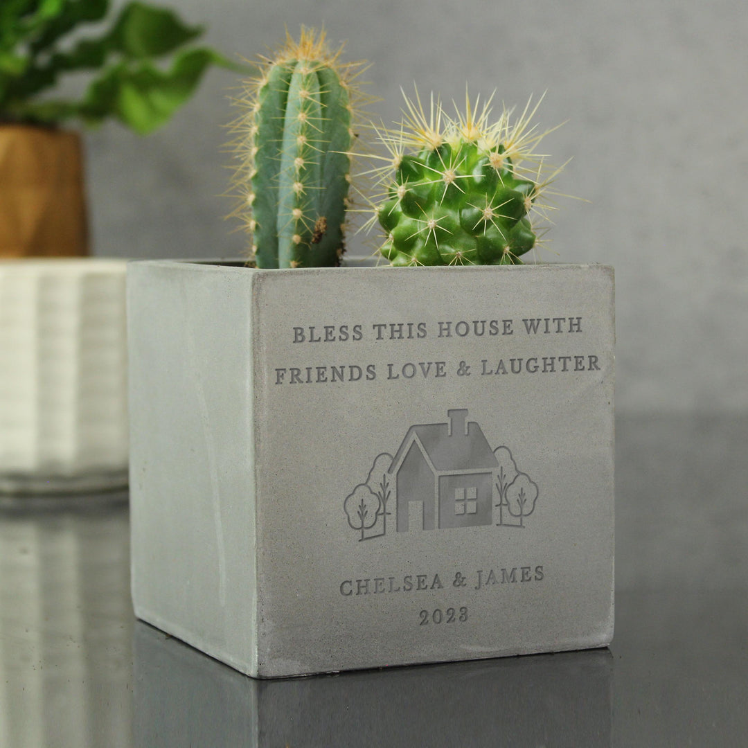 Personalised New Home Plant Pot – alternative view