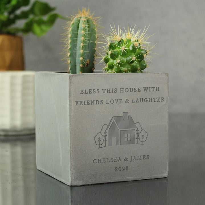 Personalised New Home Plant Pot – alternative view