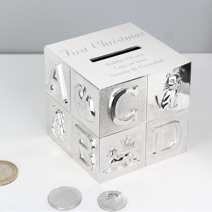 Personalised ABC Money Box – alternative view