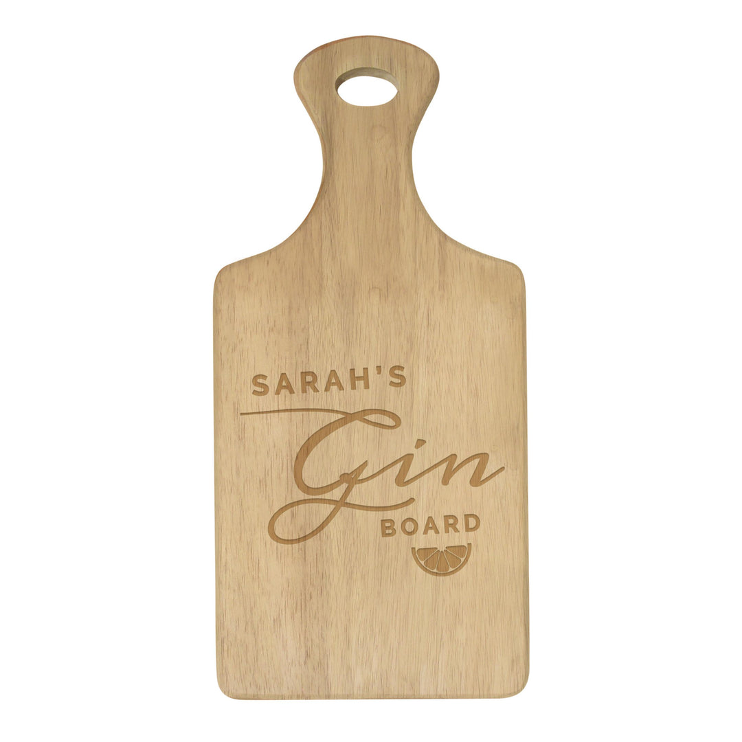 Personalised Gin Wooden Paddle Board – alternative view