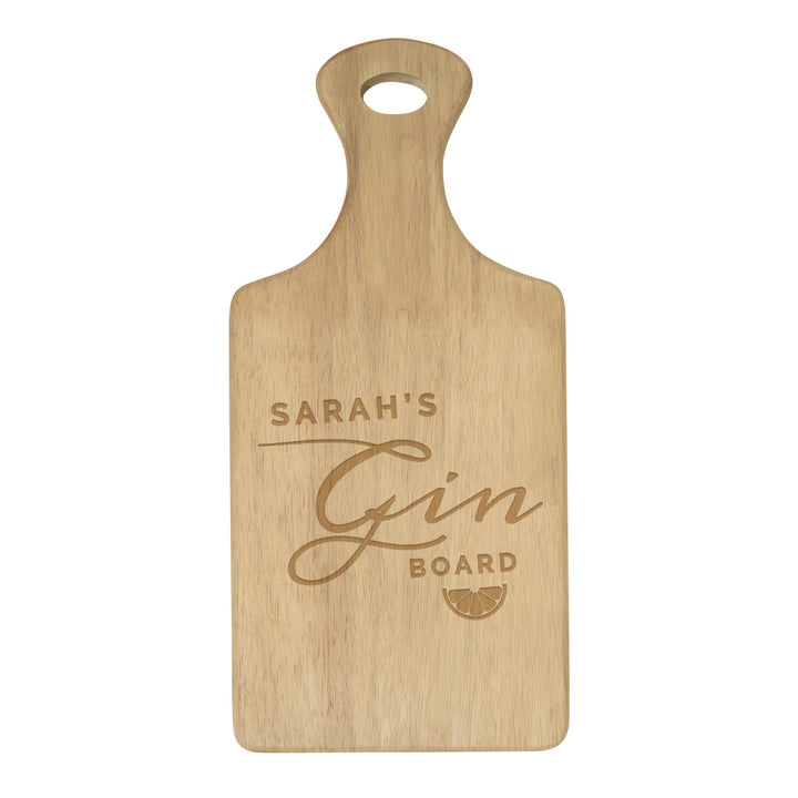 Personalised Gin Wooden Paddle Board – alternative view