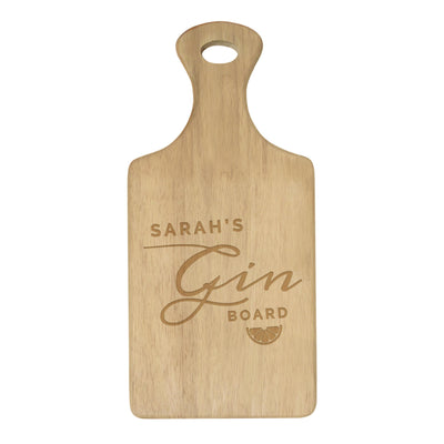 Personalised Gin Wooden Paddle Board