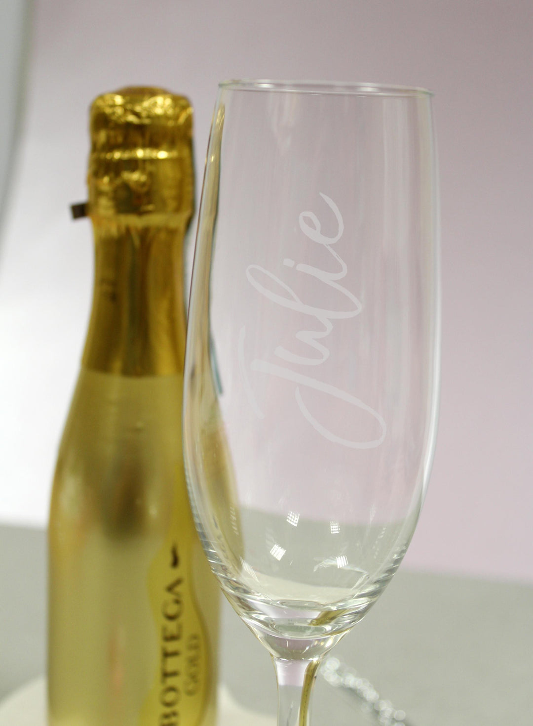 Personalised Flute &amp; Mini Gold Bottega Prosecco Set – alternative view