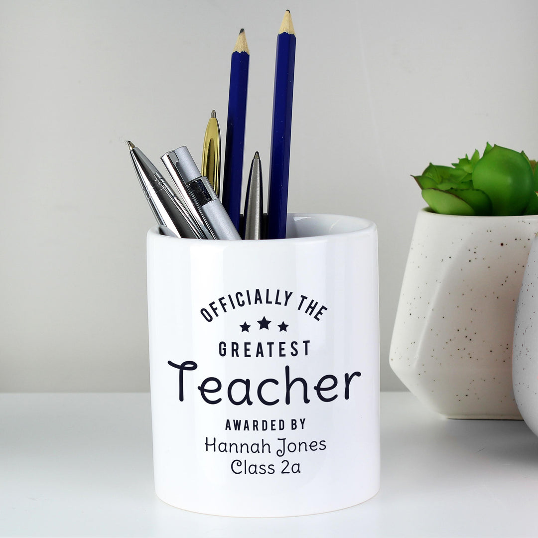 Personalised Officially The Greatest Ceramic Storage Pot – alternative view