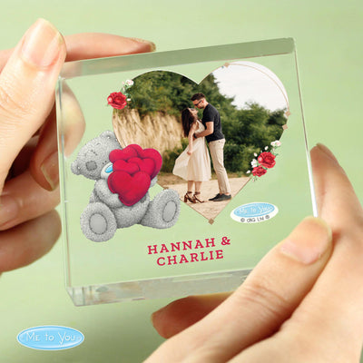 Personalised Me To You Valentines Photo Upload Glass Token