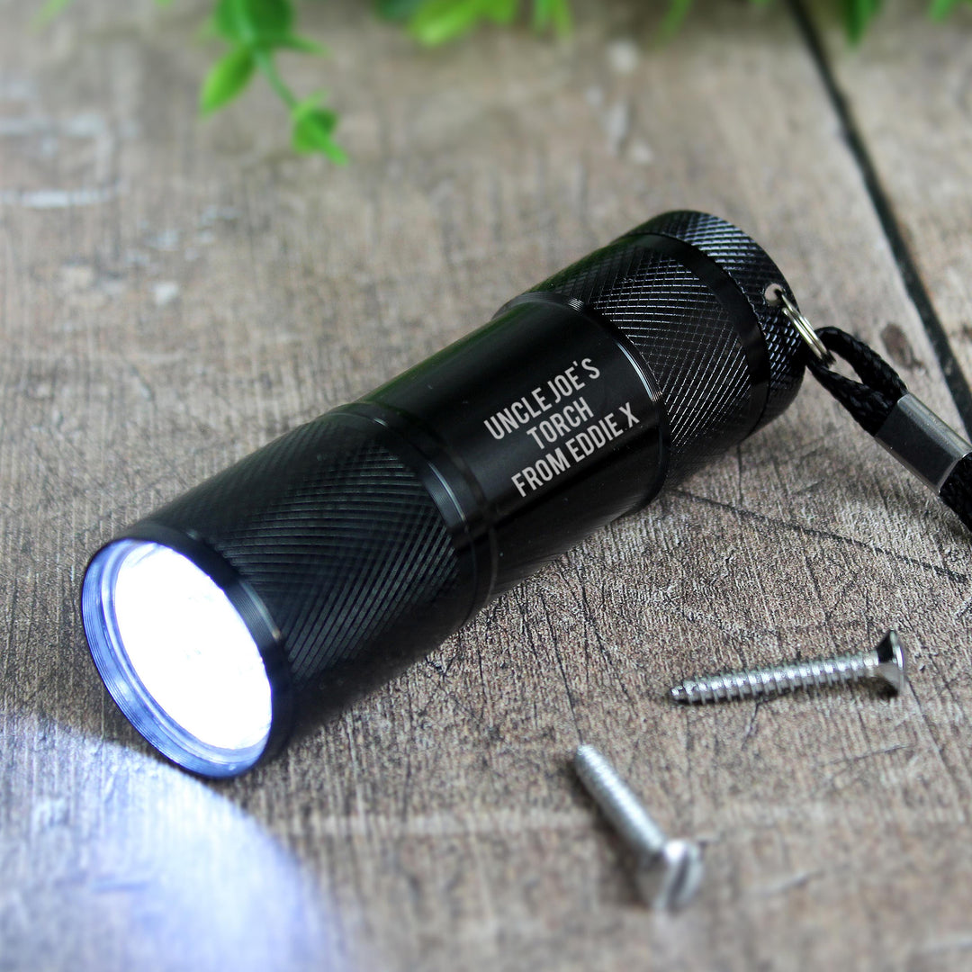Personalised Free Text Mini Torch – alternative view